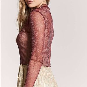 Shimmery Mesh Top